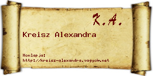 Kreisz Alexandra névjegykártya