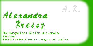 alexandra kreisz business card